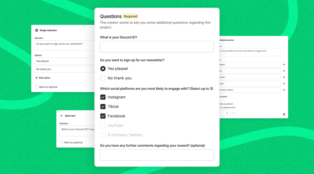 Kickstarter's Upgraded Backer Survey Key Features & Benefits